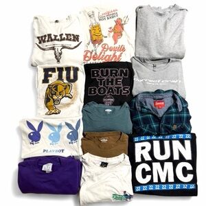 Men’s / Unisex Tee & Sweatshirt Bundle – 13 Items – Size M